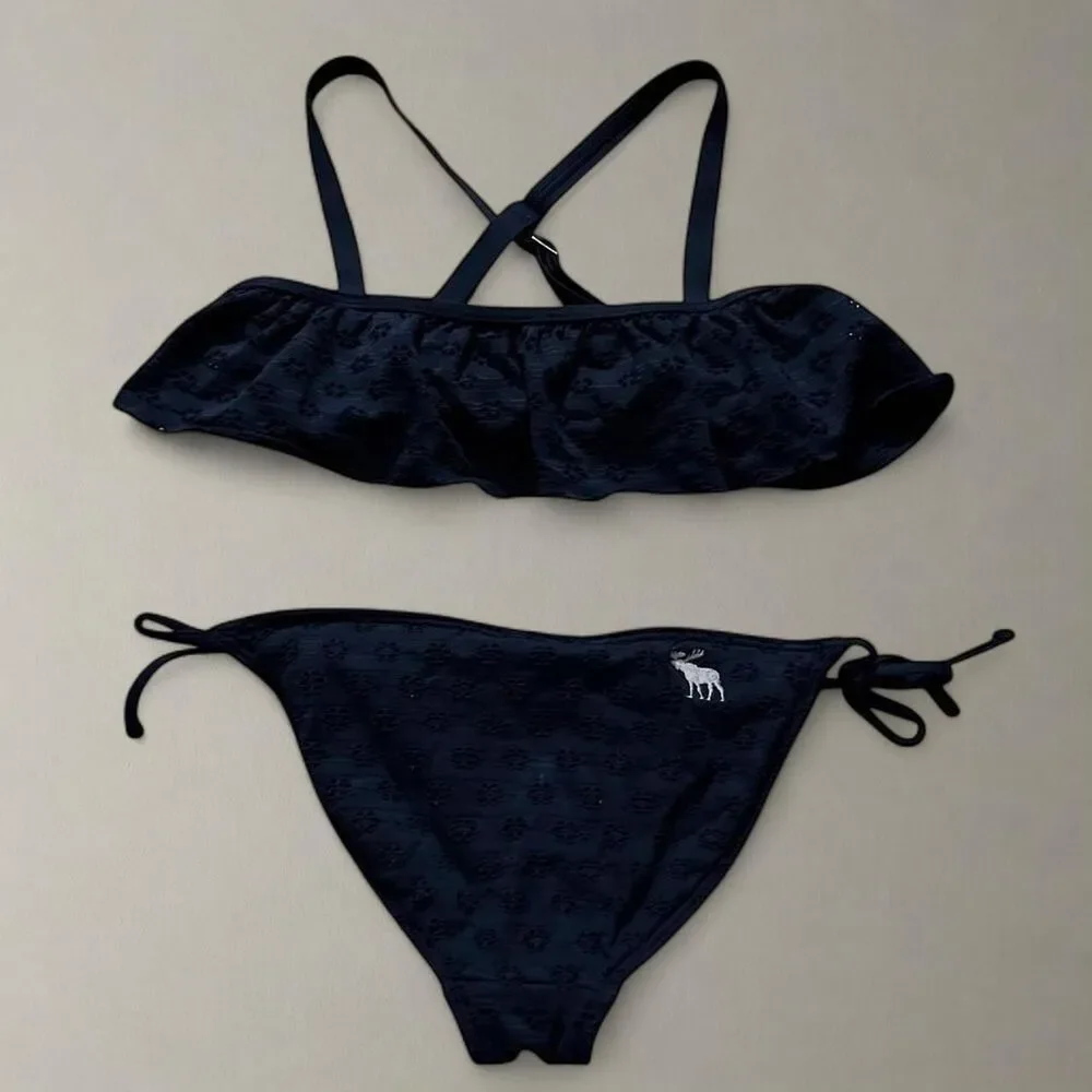 Abercrombie-fitch Women's Navy and Black Bikinis-and-tankini-sets